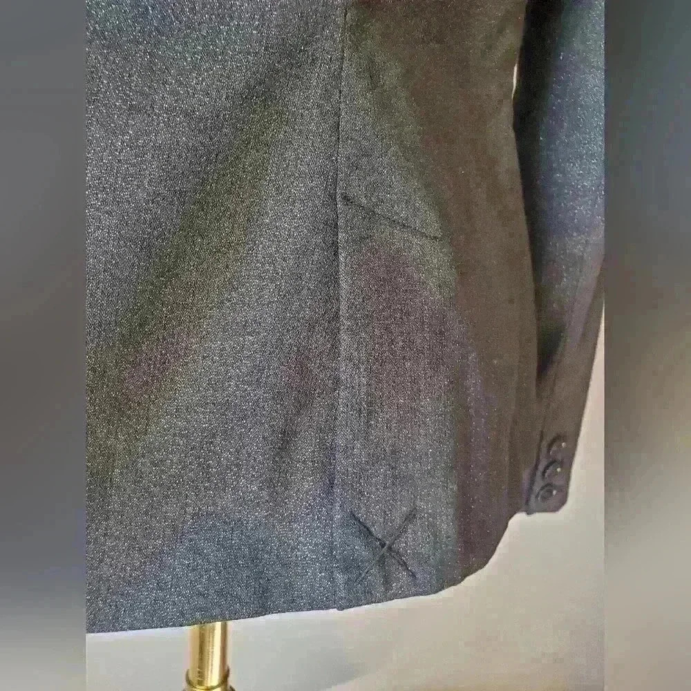 Guess black silver sparkle blazer size 10 - Picture 7 of 11